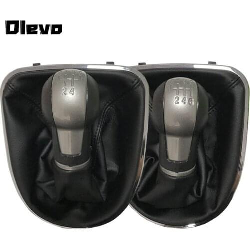 5/6 Speed MT Gear Shift Knob Gearshift Head Ball Shifter + Gaiter Boot Cover + Frame Base for Seat Altea Leon II 2 Toledo III 3