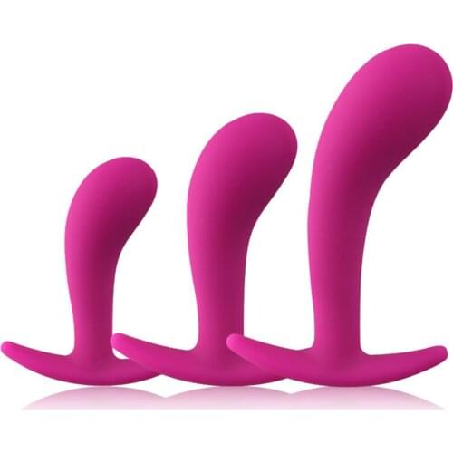 S/ M/ L Anal Plug For Women Men Silicone Smooth Pink Butt Plug Masturbation Adult Games Prostate Massage Dilator Sex Products