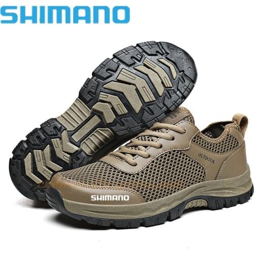 Shimano Summer Fishing Trend Mesh Shoes Fashion Air-conditioned Hollow Shoes Casual Breathable Outdoor Hiking Non-slip Shoes