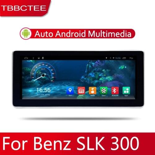 Android System LCD Screen For Mercedes Benz SLK Class SLK300 SLK350 2010~2018 Car Radio Player GPS Navigation AUX