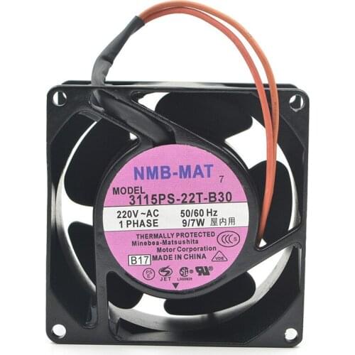 FOR NMB 3115PS-22T-B30220VAC 50/60H8C8038 Metal Aluminum Frame AC Fan