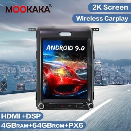 Tesla Vertical Screen Android 9.0 4G+64GB Car GPS Navigation Radio For Ford F150 2009-2014 PX6 Multimedia Player Audio Head Unit