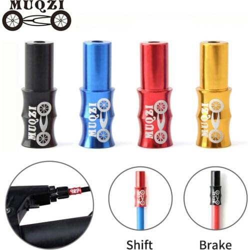 MUQZI 10Pcs Shift Brake Cable Cap 4mm 5mm Aluminum Alloy End Tip Caps Mountain Road Bike Line Pipe Housing Cover
