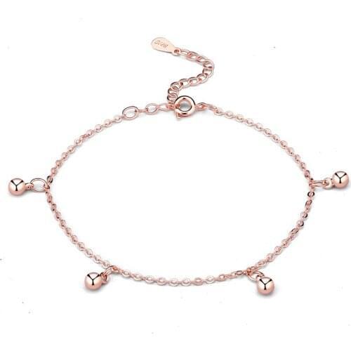 Double Fair Beads Bracelets For Women Simple Korean Four Little Lucky Ball Rose Gold Birthday Gift Fashion Jewelry KBH244