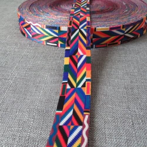 1 Yard Width 25mm Webbing Rainbow Luggage Handbag Straps Waist Belt Dog Collar Leash Harness Backpack Bag Garment DIY Accessory