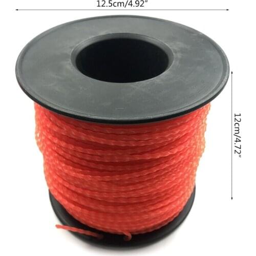100m Mowing Wire Lawn Mower Accessories Plastic Grass Trimmer Rope for Gas Trimmers Suitable for DIY Use R7UB