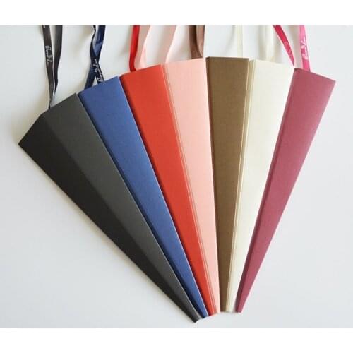 100pcs Single Rose Packing Box Lover Wedding Anniversary Flower Shop Special packaging Paper & PVC with Ribbon Free shipping