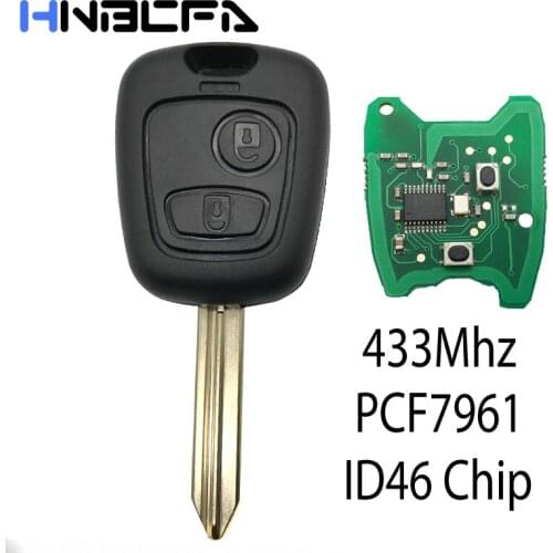 2 Buttons 433Mhz Car remote Key For Citroen Saxo Xsara Picasso Berlingo Replaceable shell Case With ID46 Chip Uncut SX9 Blade