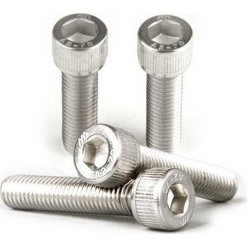 2Pcs M9 Allen Screw 304 Stainless Steel Hex Socket Cap Knurled Head Bolts 1.25mm Pitch Thread 16mm-80mm Long