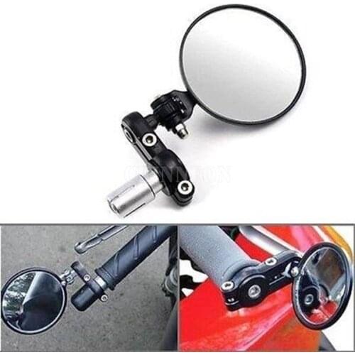 30Pair/Lot 3'' Round Foldable Motorcycle Bike Back Side Rearview Mirrors for 7/8" Handle Bar Motorbike Rear View Mirror