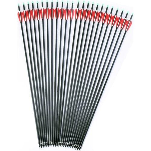 6/12/24 Hunting compound bow Archery Spine500 Carbon Arrow Bolts With 28 inch Length for Compound/Recurve Bow