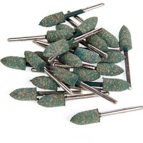 1Pcs 3mm Shank Mounted Grinding Cylinder Point Polishing Tool Silver Tone Cylindrical Sesame Points Head For Jade Metal Wood