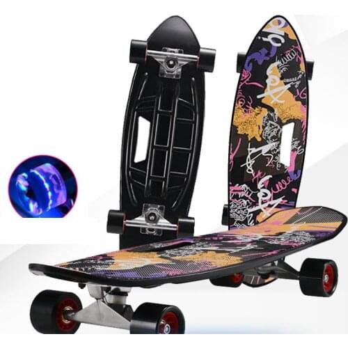 Childrens Portable Big Fish Board Beginner Youth Skateboard Adult Four-wheel Skateboard Professional Skateboard PP Skateboard