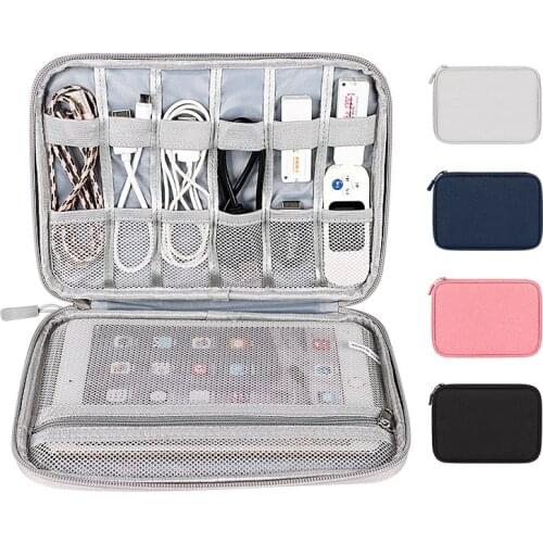 Travel Cable Organizer Bag Digital Storage Bag Box Waterproof Electronic Accessories Pouch Gadget USB Headphone Power Bank Case