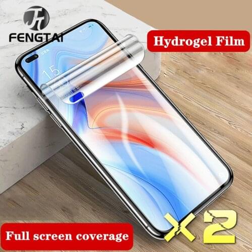 2Pcs Hydrogel Film for OPPO Realme 7 Pro Screen Protectors Reno 2 Z 3 4 Pro Hydrogel Protective Film Realme 7 Pro 2Z Accessories
