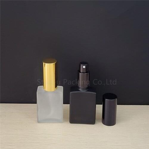 30ml Matte Black glass bottle with Perfume sprayer,30cc Frosted transparent Essential Oil Spray Glass Bottles 100pcs/lot