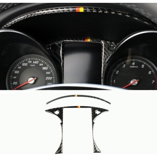 Carbon Fiber Car Center Console Dashboard Trim Strips For Mercedes Benz C Class W205 GLC X253 2015-2018 Interior Decals