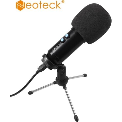Neoteck USB Condenser Recording Microphone For Laptop Recording Vocals Voice Over YouTube With Sound Card Karaoke Microphone