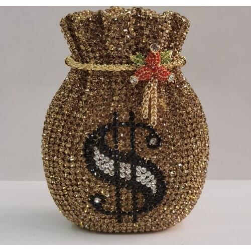 Latest Women Evening Bag for Wedding Ladies Party Small Purse Crystal Wedding Purses and Handbag Exquisite Chain Shoulder Bags