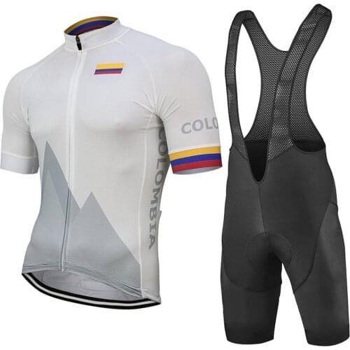 New White Mens Pro Team Cycling Jersey Bike Wear Quick-Dry Bib Gel Sets Clothing Ropa Ciclismo Maillot