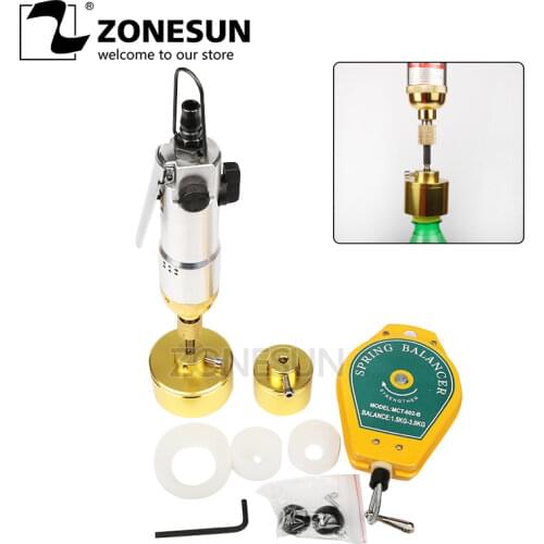 ZONESUN Pneumatic bottle capping machine hand held screwing capping machine manual aircrew driver bottle capper tools