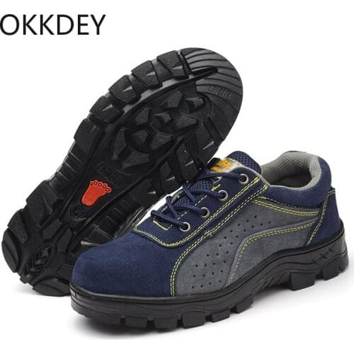 Okkdey2020 New Work Boots Men Outdoor Shoes Men High Quality Ankle boots Comfortable and safe Men Waterproof non-slip work shoes
