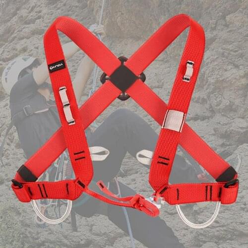 Adjustable Camping Ascending Decive Chest Shoulder Girdles Safety Harness Belt Outdoor Sports Accessories