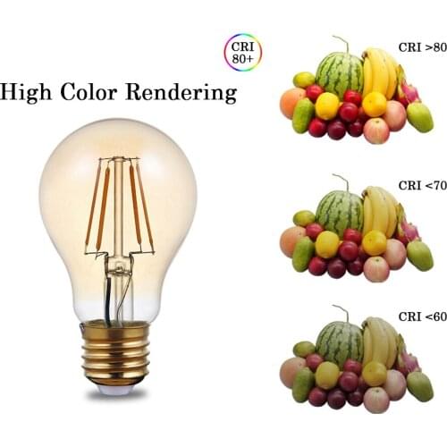 6pcs/Lot Retro Edison Filament Bulb A60 6W Decor for Chrismas E27 220V Vintage Lamp 2500K Home Decoration