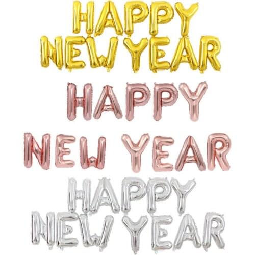 2019 new Year rose gold Foil Balloons digital helium ballon birthday party baloon adult globos Digit Ballons Xmas Decor Balls