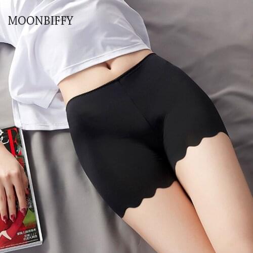 Ice Silk Seamless Safety Pants Womens High-Elastic Self-Cultivation Tight-Fitting Without Bottom Insurance Safety Short Pants