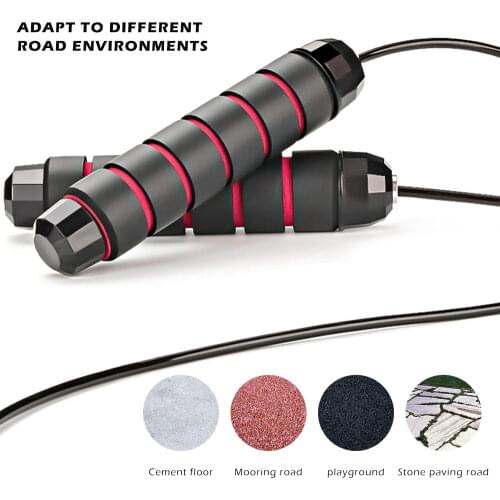 Jump Rope Tangle-Free Rapid Speed Jumping Rope Cable with Ball Bearings Steel Skipping Rope Gym Fitness Home Exercise Slim Body