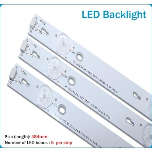 LED Backlight strip 5 lamp For TCL D50A710 B50A638 C-LB5005-HR1 50HR330M05A0 50D2700 4C-LB5005-HR1 LED50D2720 50FS3800 D50A710