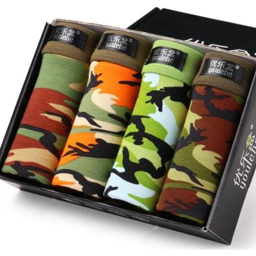 4pcs/lot Male Shorts Panties Cotton Mens Underwear Boxers High Quality Comfortable Breathable Underpants Male Brand Shorts