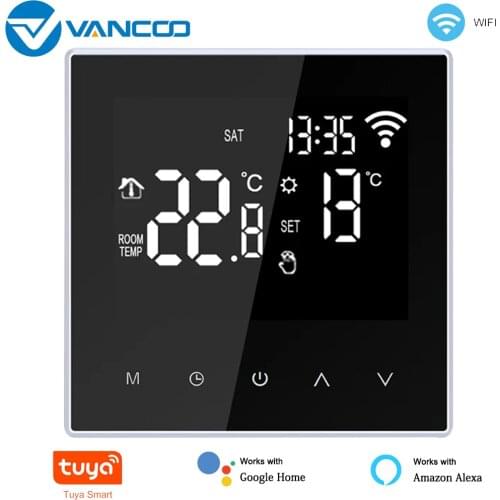 Tuya Wifi Smart Programming Underfloor Heating Thermostat LCD Display Temperature Controller Mobile Phone Wireless Touch Screen