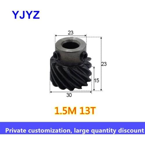 Helical gear 1.5 M 13 teeth Inner hole 8/10/12mm precision carbon steel drive gear and helical pinion gears