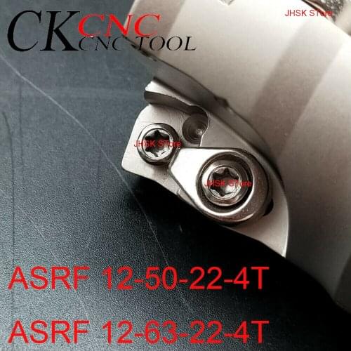 High quality ASRF 12-50-22-4T ASRF 12-63-22-4T 50mm 60mm Quartet fast feed Indexable Face Milling Cutter for SDMT120512 insert