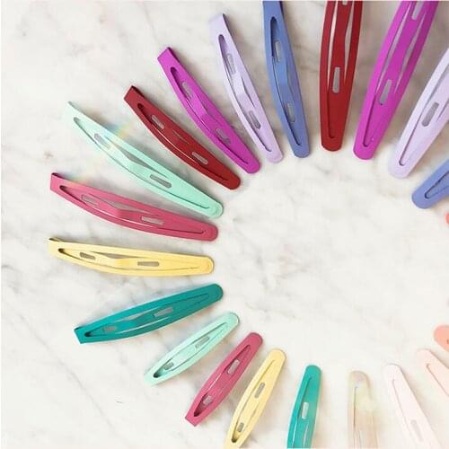 12PC/Lot Panted BB Snap Hair Clips Girls Candy Colorful Hairpins Cute Barrettes Hairgrips Hair Jewelry Accessories For Women