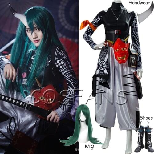 2021 Arknights Hoshiguma Cosplay Costume Women Game Arknights Cosplay Hoshiguma Costume Halloween New Wigs and shoes Headwear