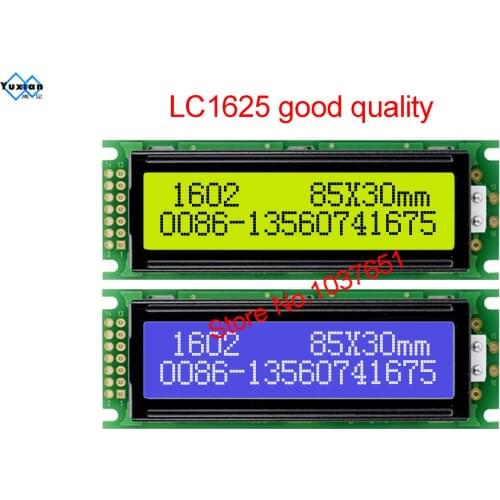 Lcd module display 162 16x2 1602 85*30mm LC1625 SPLC780D1 instead WH1602-D LMB162N good quality