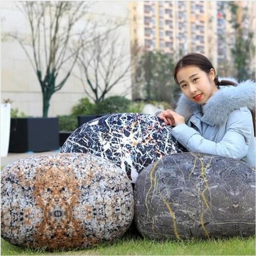 1 pcs Creative stone pillow pebble cushion personality simulation plush toys Beanbag pillow trick funny 38*30cm