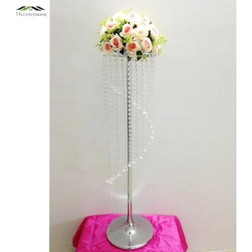 10Pcs/Lot New Wedding Road Lead 110Cm Tall Acrylic With Crystal Europe Wedding Centerpiece Event Party Decoration Deco Mariage 6