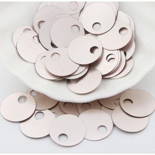 20mm Flat Round Sequins PVC Loose Paillettes With a Big Side Hole Sequin For Craft Sewing Garment Lentejuelas Para Coser 20g