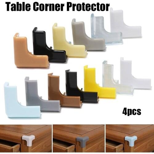 4PCS Soft Silicon Baby Safety Protector Table Desk Corner Edge Guards Children Anticollision Edge Corners Guards Cover