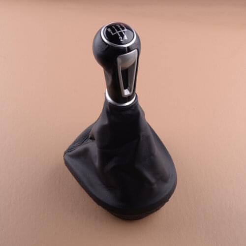 5 Speed Gear Shift Stick Knob Gaiter Boot Cover Frame Fit For Seat Leon II Toledo III Altea XL 2006 2007 2008 2009