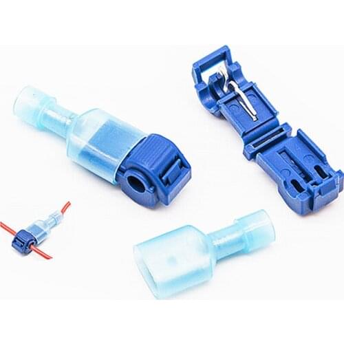 50PCS/LOT T type free broken wire fast wire terminal connector connector non-destructive sub-conductor wire clamp terminal clamp