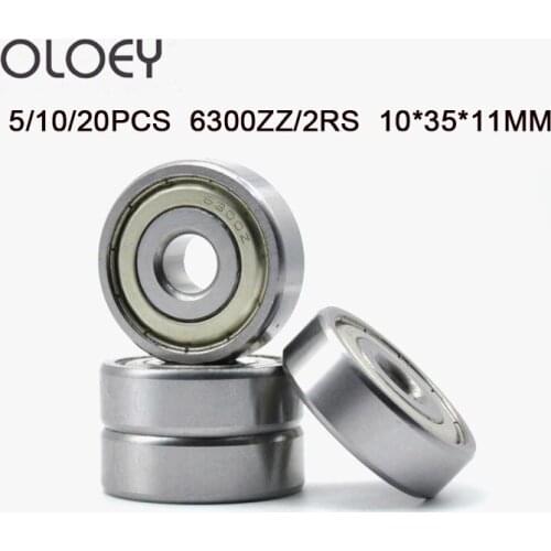 6300ZZ 2RS 10x35x11mm 5/10/20PCS 6300 2RS ZZ Single Row Deep Groove Ball Bearing 10x35x11mm 6300 2RSZZ Bearing And High Quality