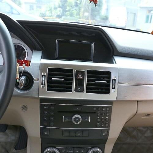 ABS Chrome for Mercedes benz GLK Class X204 2008-2012 Car Center Air Conditioning Vent Frame Trim Accessories