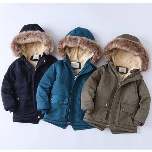 2021 Autumn Winter Baby Boys Jacket Jacket For Boys Children Jacket Kids Hooded Warm Outerwear Coat For Boy Clothes 3-12Yrs