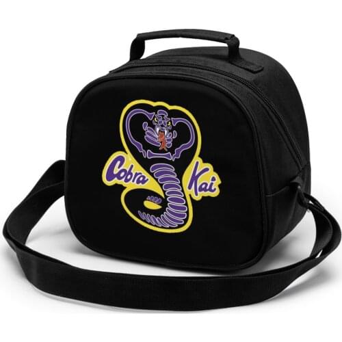 Cobra Kai Children Lunch Bag Lunch Bag Student Portable Insulated Office Lunch Box Picnic Bags Thermal Food Tote Handbag