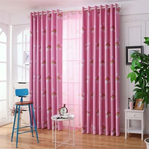 Rainbow Print Kids Blackout Curtains for Bedroom Living Room Jinya Home Decoration 1 Panel Children Draperies Window Treatments